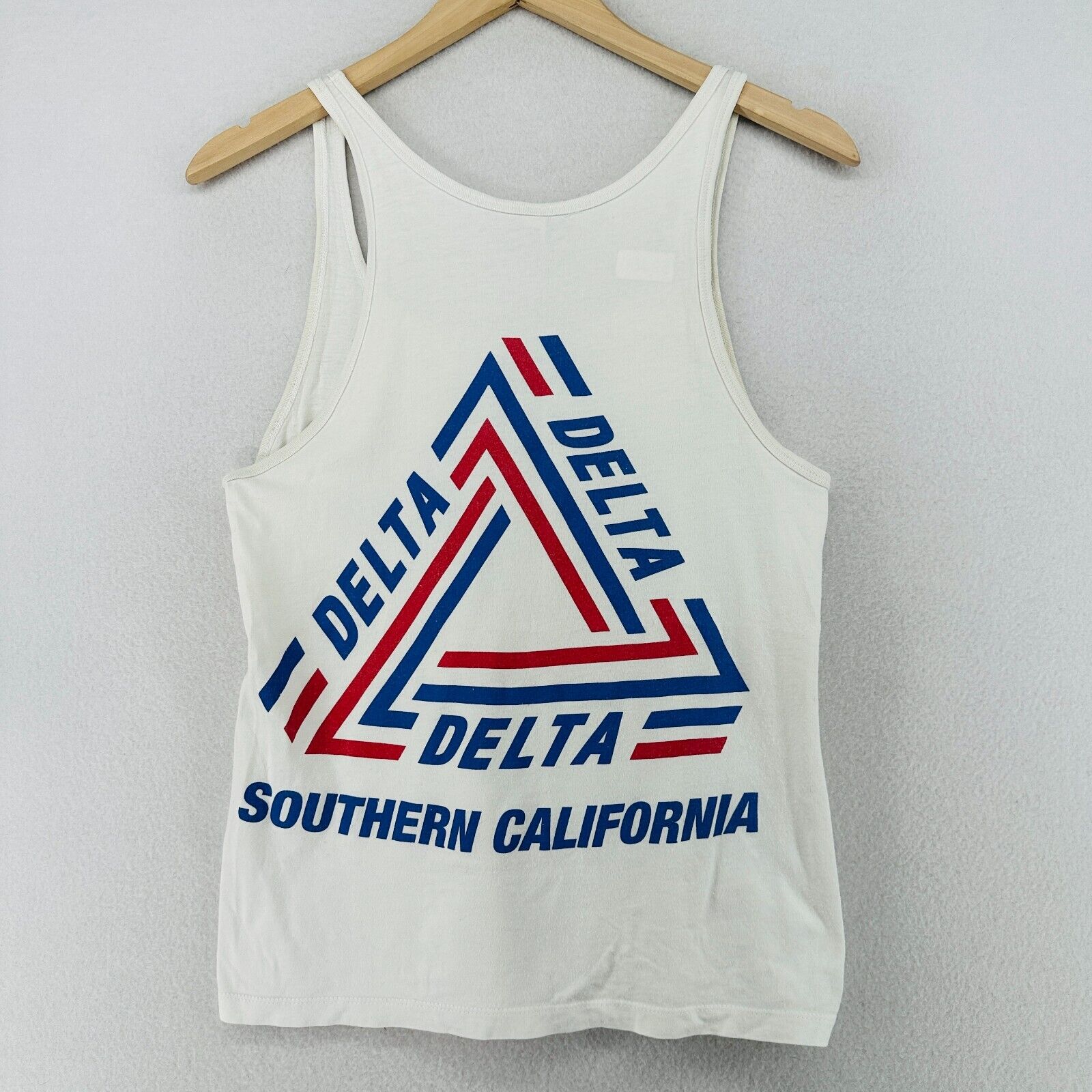 Delta Dodgeball Tank Top S Tri Delt Delta Delta Delta Usc Sorority White